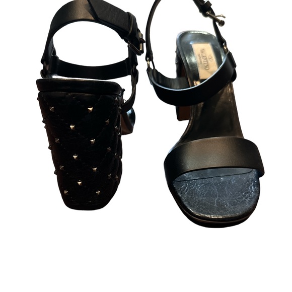 Valentino Rock stud sandals NWT size 36 silver chrome studs - Picture 3 of 9